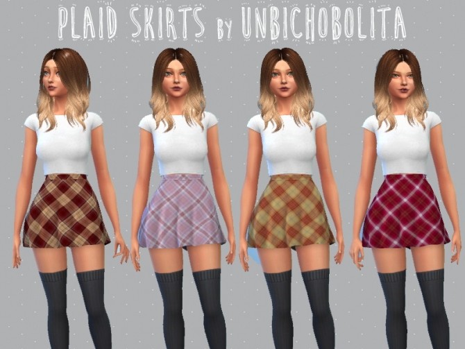 Sims 4 Plaid skirts at Un bichobolita
