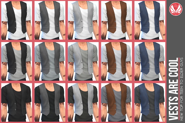 Sims 4 Vests are Cool by Peacemaker ic at Simsational Designs