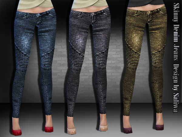 Sims 4 Skinny Denim Jeans by Saliwa at Tukete