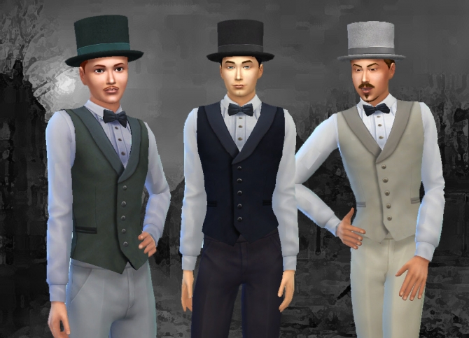 Victorian Fashion For Males Hat Vest At My Stuff Sims 4 Updates