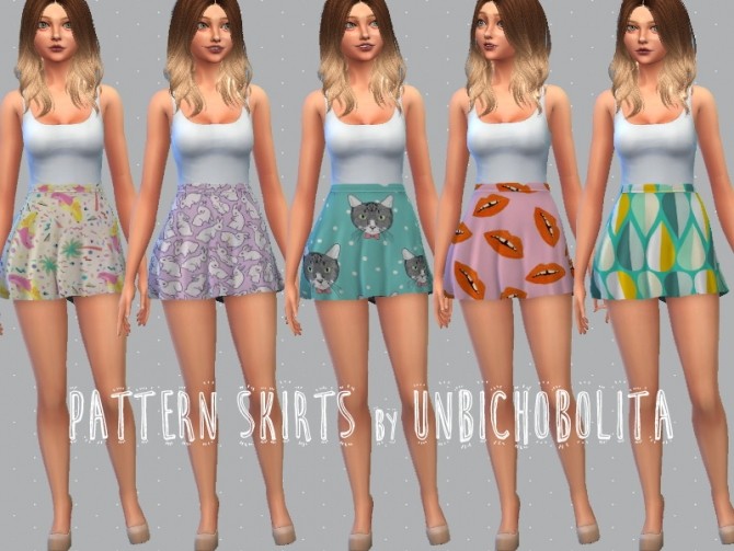 Sims 4 Pattern skirts at Un bichobolita