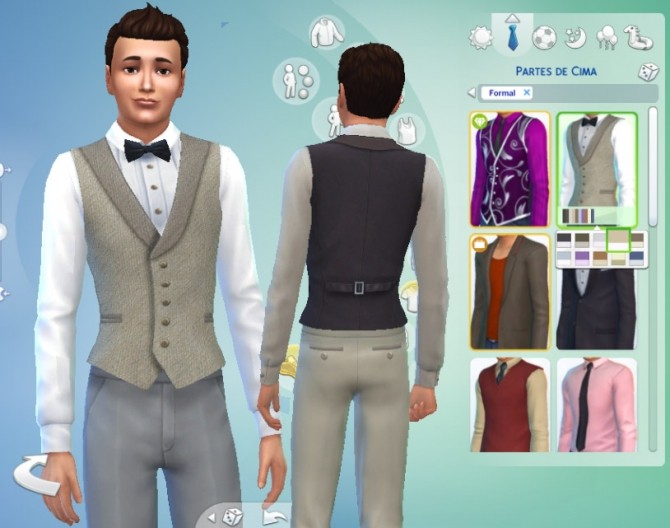 Sims 4 Victorian Fashion for males (Hat + Vest) at My Stuff