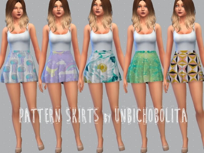 Sims 4 Pattern skirts at Un bichobolita