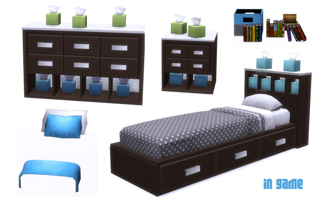 Sims 4 Hayden Bedroom Set at Lunararc