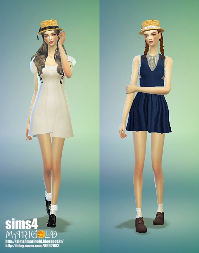 Lace ribbon straw hat at Marigold » Sims 4 Updates