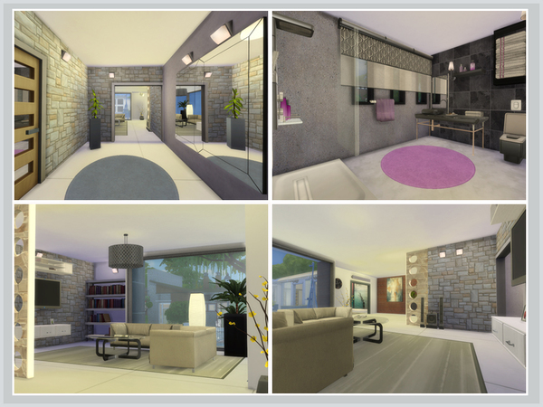 Sims 4 Azure blue sky house by Danuta720 at TSR