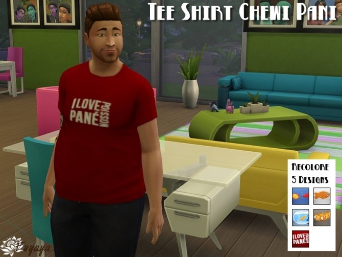 Sims 4 Tee Shirt Chewi Pani by Fuyaya at Sims Artists