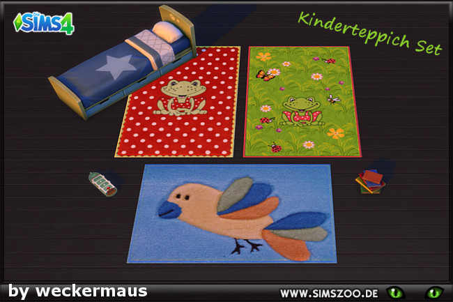 Sims 4 Kids Rug 03 by weckermaus at Blacky’s Sims Zoo
