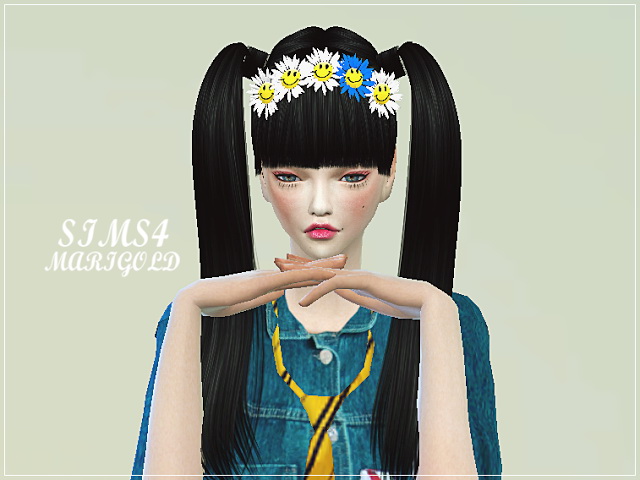 Sims 4 Smile flower head band at Marigold