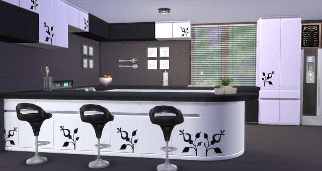 Sims 4 Eva kitchen by Mary Jiménez at pqSims4