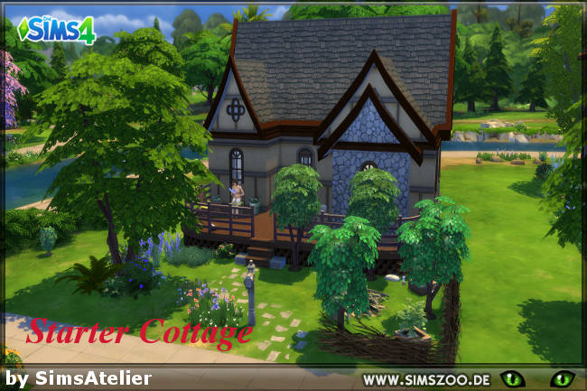 Sims 4 Starter Cottage by SimsAtelier at Blacky’s Sims Zoo