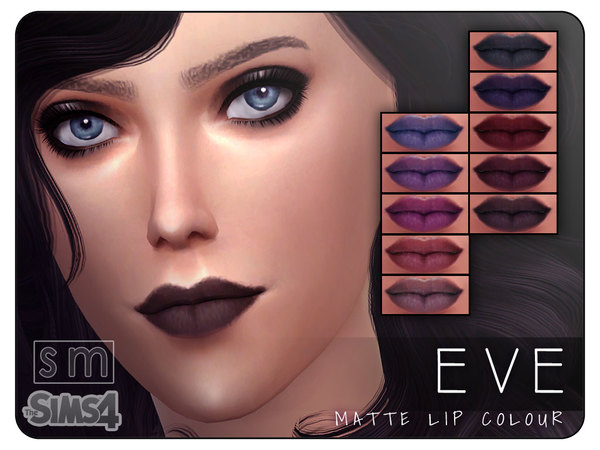 Sims 4 Eve Matte Lipcolour by Screaming Mustard at TSR