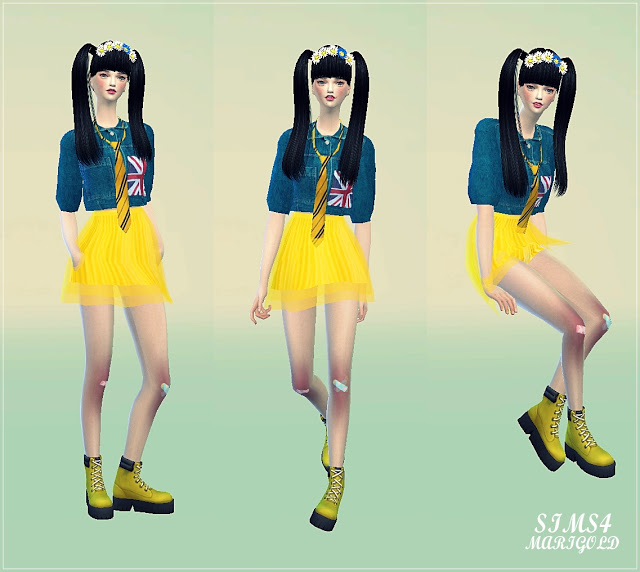 Sims 4 Smile flower head band at Marigold