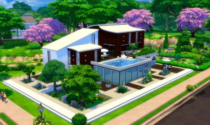 Sims 4 Eva house by Mary Jiménez at pqSims4
