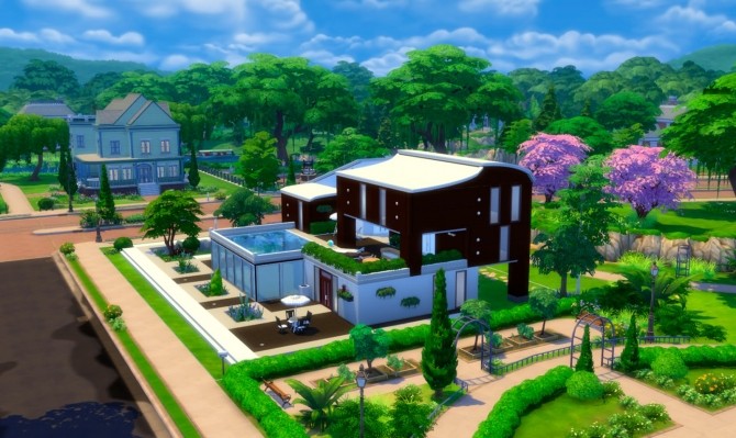 Sims 4 Eva house by Mary Jiménez at pqSims4