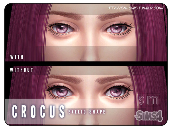 Sims 4 Crocus Eyelid Shape by Screaming Mustard at TSR