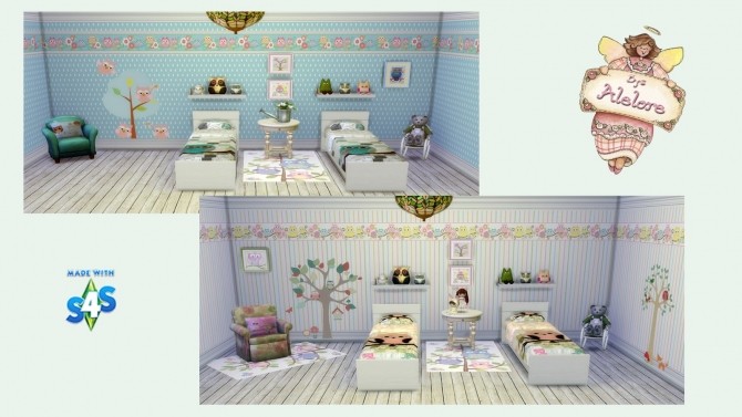 Sims 4 LOVING OWLS decoration set at Alelore Sims Blog