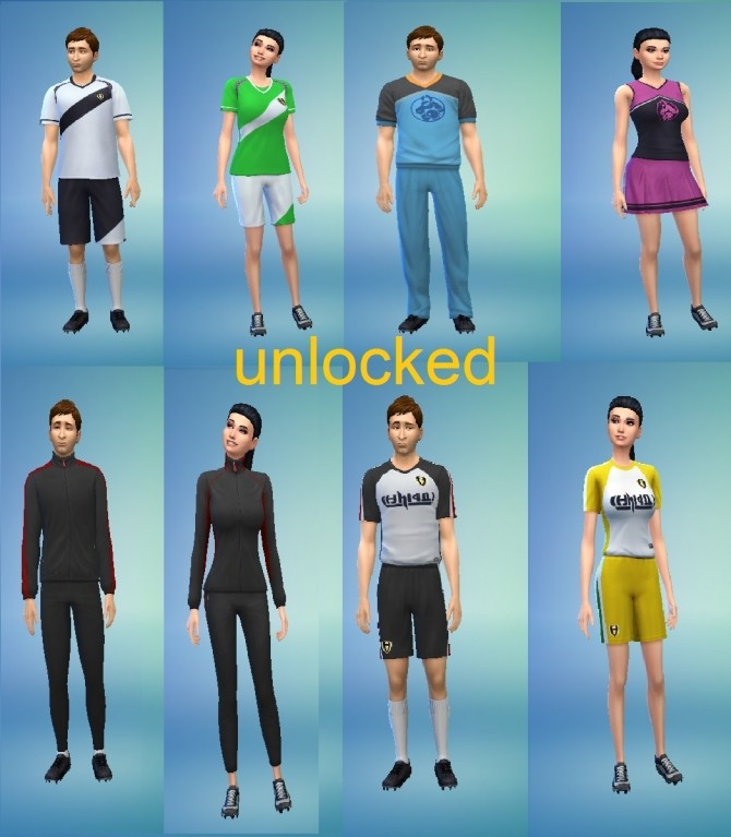 Sims 4 Athletic clothes unlocked by g1g2 at Mod The Sims