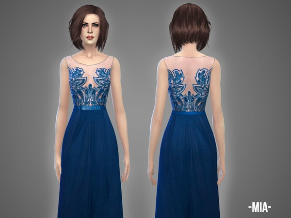 Sims 4 Mia gown by April at TSR
