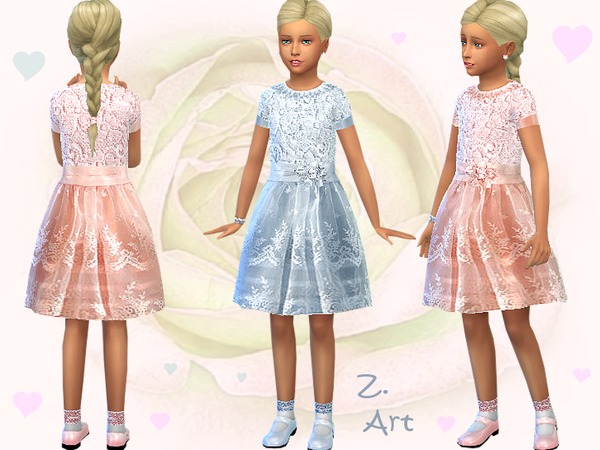 Sims 4 Soft Chiffon dress by Zuckerschnute20 at TSR