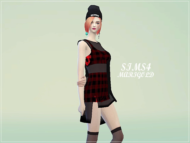 Sims 4 Sporty see through one piece at Marigold