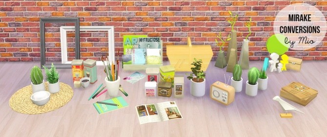Sims 4 Mirake clutter conversions at MIO
