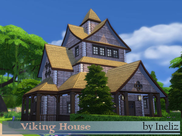 Sims 4 Viking House by Ineliz at TSR