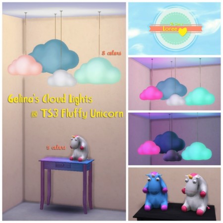 Gelina’s cloud lights & fluffy unicorn at Loree
