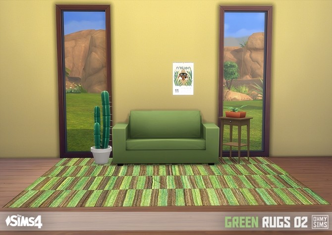 Sims 4 Green rugs 02 at Oh My Sims 4