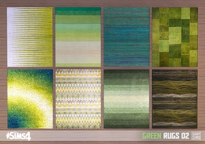 Sims 4 Green rugs 02 at Oh My Sims 4