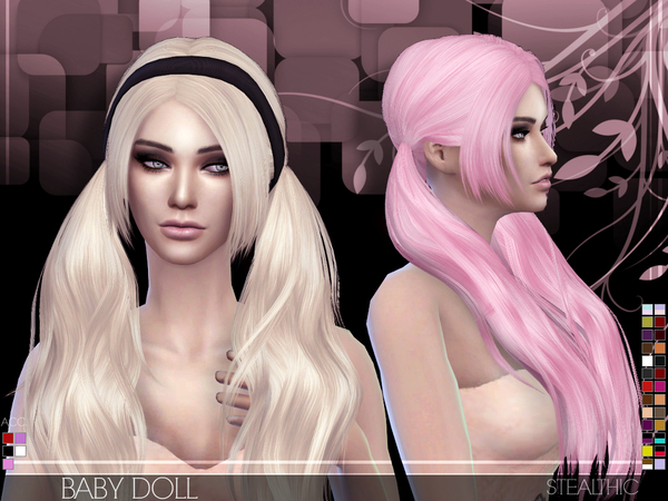 Sims 4 Baby Doll hair F by Stealthic at TSR