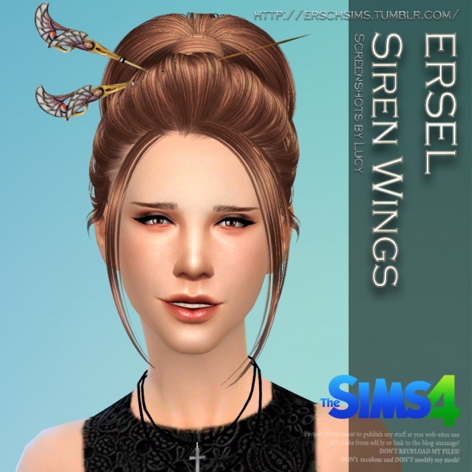 Sims 4 ERSEL Siren Wing Pins at ErSch Sims