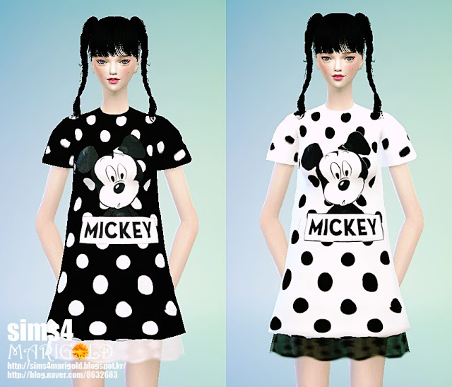 Sims 4 Lace mickey mouse onepiece at Marigold