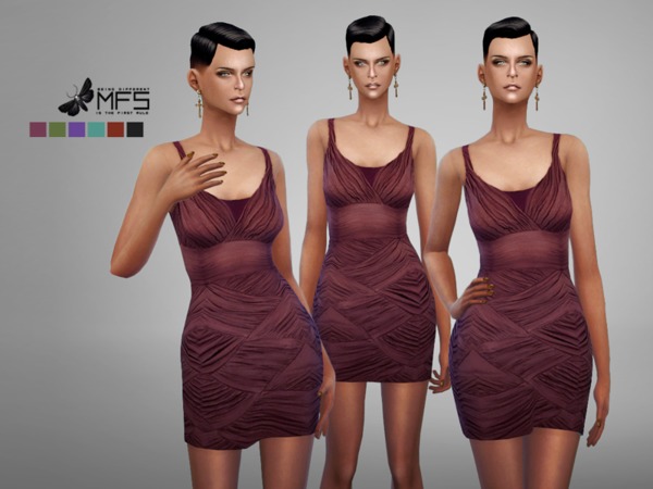 Sims 4 MFS Adaline Dress by MissFortune at TSR