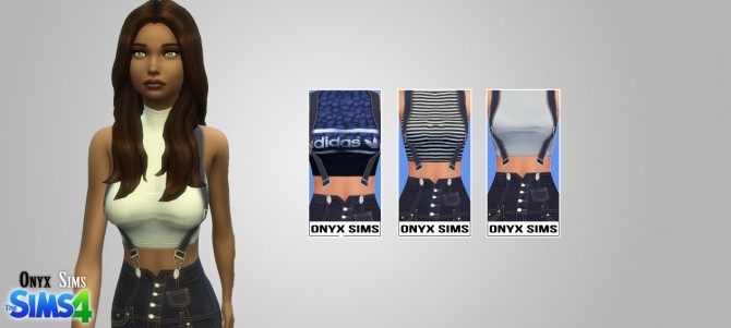 Sims 4 Female High Waist Overalls by Kiara Rawks at Onyx Sims