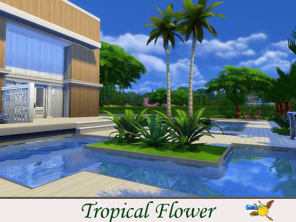 Sims 4 Tropical Flower by Evi at TSR