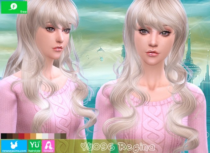 Sims 4 YU096 Regina hair (FREE) at Newsea Sims 4