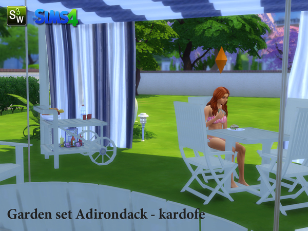 Sims 4 Garden set Adirondack by kardofe at TSR