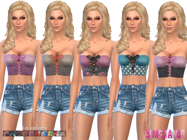 Sims 4 52 Everyday Corset Top by sims2fanbg at TSR