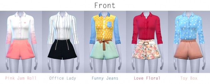Sims 4 Crop Shirt and Short Pants at manuea Pinny