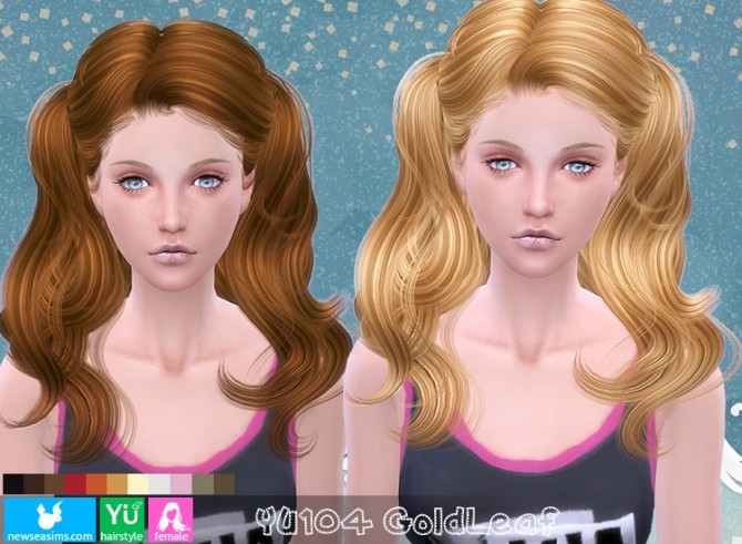 Sims 4 YU104 GoldLeaf hair (Pay) at Newsea Sims 4