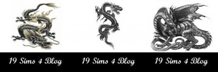 Dragon Tattoo Set 1 at 19 Sims 4 Blog