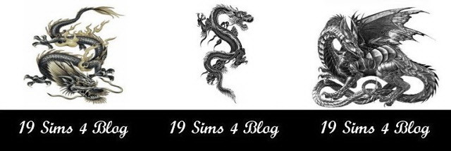 Sims 4 Dragon Tattoo Set 1 at 19 Sims 4 Blog