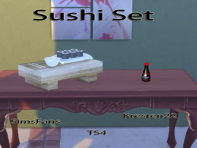 Sims 4 Sushi Set by Kresten 22 at Sims Fans