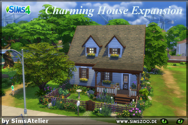 Sims 4 Charming House Expansion by SimsAtelier at Blacky’s Sims Zoo