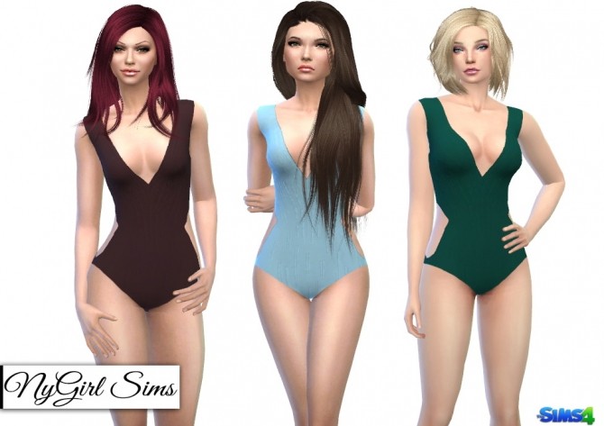 Sims 4 Textured Cutout Swimsuit at NyGirl Sims