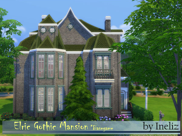 Sims 4 Elric Gothic Mansion by Ineliz at TSR