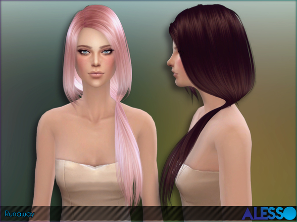 Sims 4 Runaway hair by Alesso at TSR
