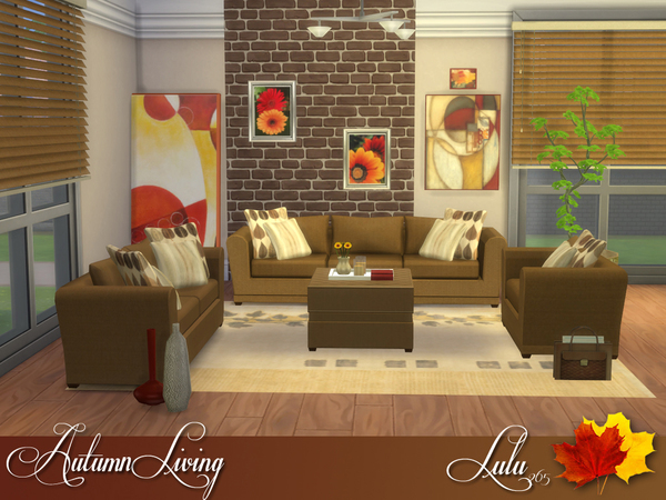Sims 4 Autumn Living by Lulu265 at TSR