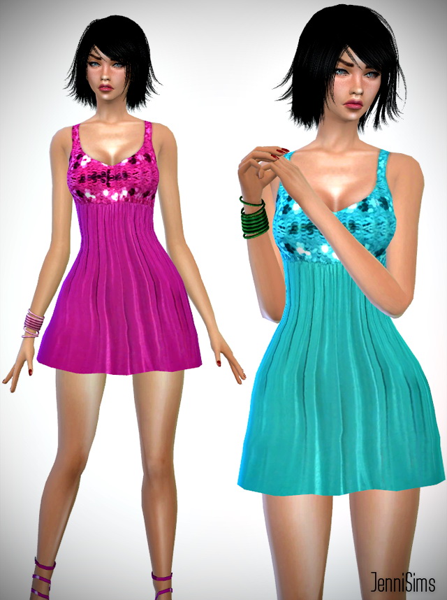 Sims 4 4 simple dresses set at Jenni Sims
